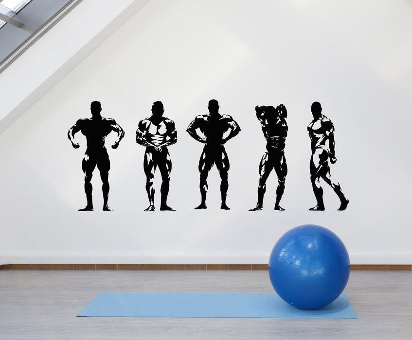 Vinyl Wall Decal Bodybuilding Fitness Athlete Gym Iron Sport  Stickers Mural (g5028)