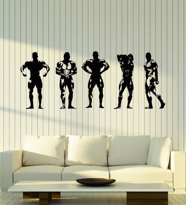 Vinyl Wall Decal Bodybuilding Fitness Athlete Gym Iron Sport  Stickers Mural (g5028)
