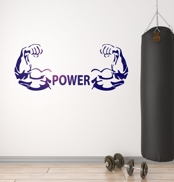 Vinyl Wall Decal Bodybuilding Hands Fitness Gym Iron Sport Stickers Unique Gift (023ig)