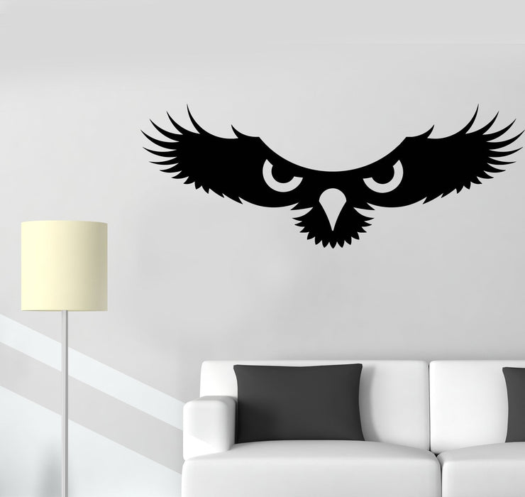 Vinyl Wall Decal  Predatory Bird Owl Eagle Hawk Stickers Murals Unique Gift (g045)
