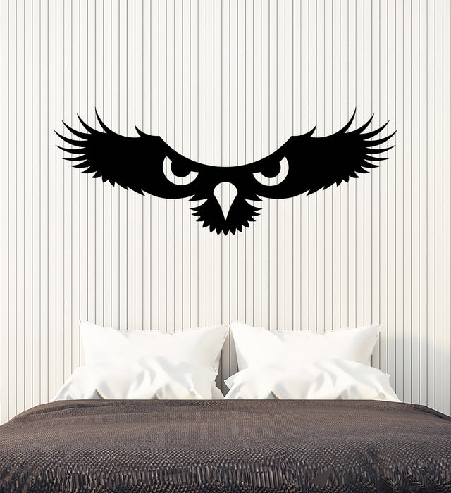 Vinyl Wall Decal  Predatory Bird Owl Eagle Hawk Stickers Murals Unique Gift (g045)