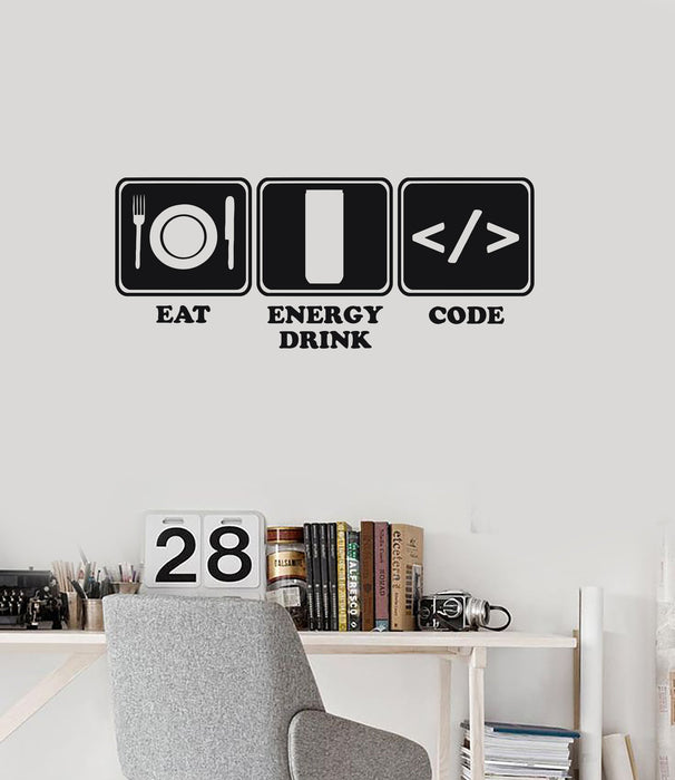 Vinyl Wall Decal Programmer Lifestyle Funny Programming Art Stickers Mural (ig5819)
