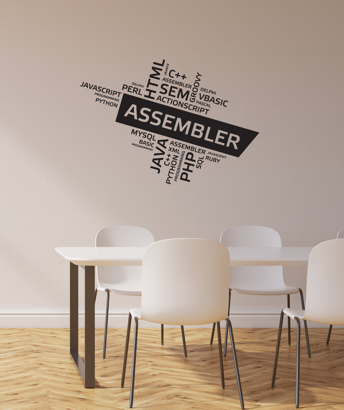 Vinyl Wall Decal Programming Languages Programmer Room Geek Stickers M ...