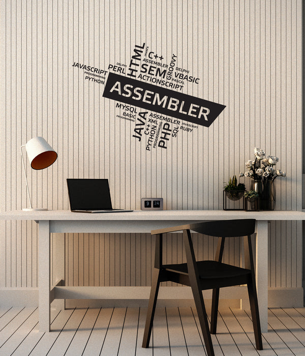 Vinyl Wall Decal Programming Languages Programmer Room Geek Stickers Mural (ig5975)