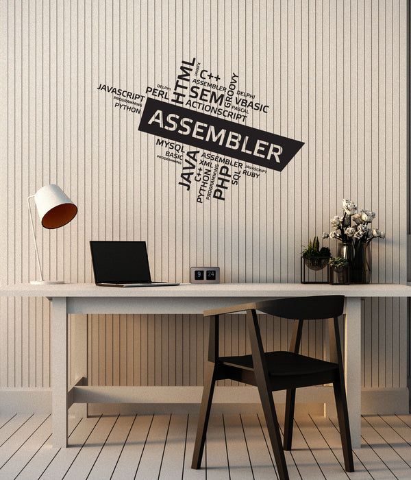 Vinyl Wall Decal Programming Languages Programmer Room Geek Stickers M ...