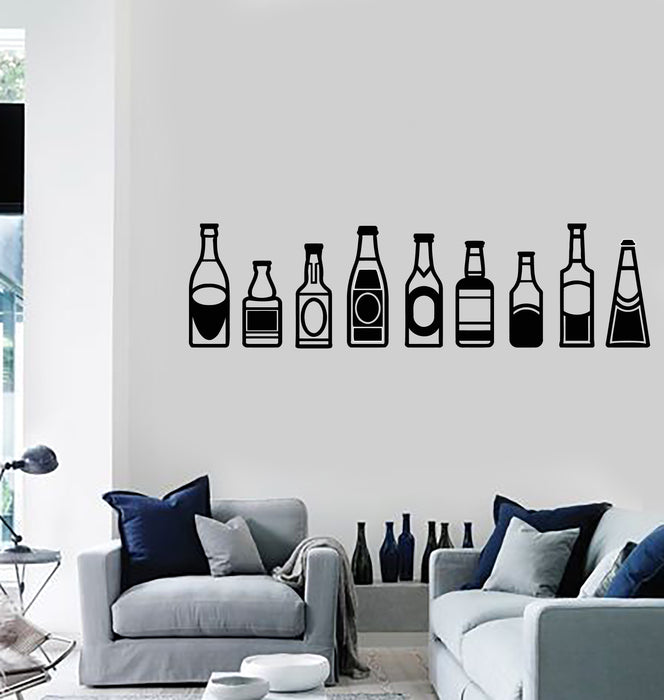 Vinyl Wall Decal Beerhouse Drink Beer Bottle Pub Alcohol Bar Stickers Mural (g2156)