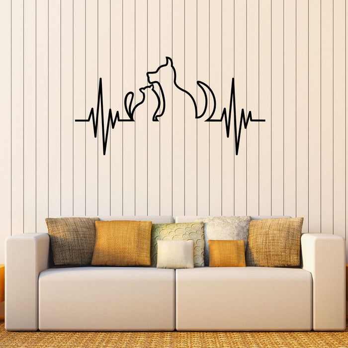 Pulse Wall Decal Vinyl Pets Lovers Home Animal`s Cafe Grooming Vet Decor Stickers Mural (k295)