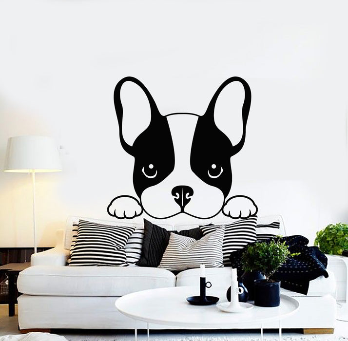 Vinyl Wall Decal French Bulldog Dog Puppy Animal Positive Pets Stickers Mural (g625)