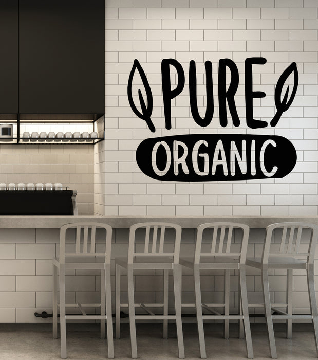 Autocollant mural en vinyle pour décoration de produits biologiques purs et sains (g7412)