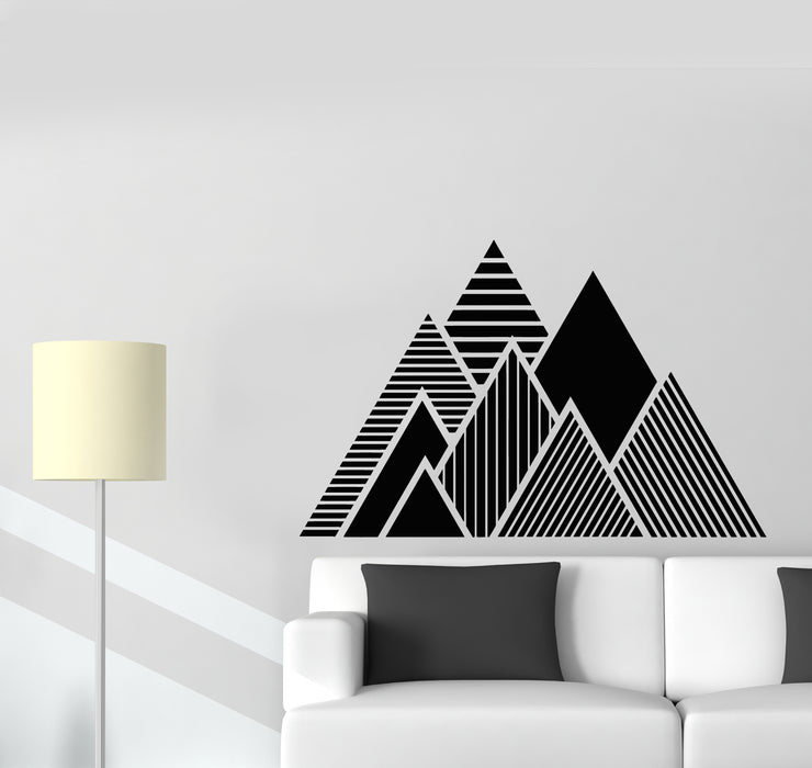 Vinyl Wall Decal Pyramid Triangles Pattern Geometric line Stickers Mural (g623)