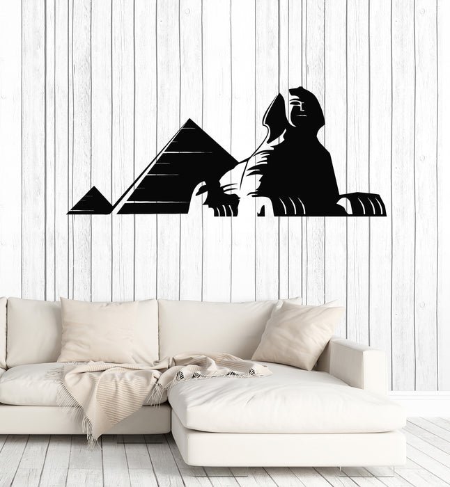 Vinyl Wall Decal Pyramid Sphinx Mythology Egypt Tribal Decor Stickers Mural (g7817)