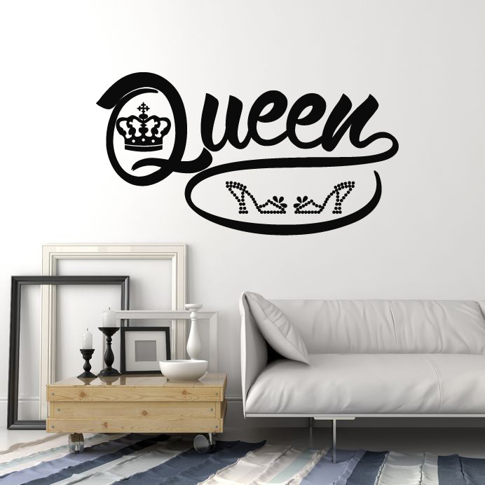 Vinyl Wall Decal Queen Crown Beauty Fashion Kingdom Royal Emperor Stickers Mural (g2913)