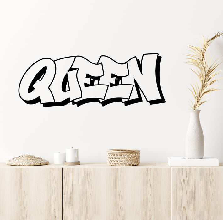 Vinyl Wall Decal Lettering Queen Beauty Salon Fashion Decor Stickers Mural (g6202)