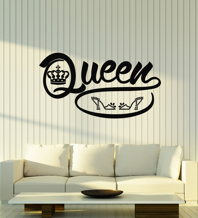 Vinyl Wall Decal Queen Crown Beauty Fashion Kingdom Royal Emperor Stickers Mural (g2913)