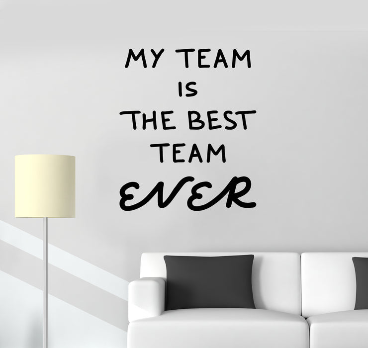 Vinyl Wall Decal Words Quote For Office Team Work Workspace Stickers Mural (g1396)