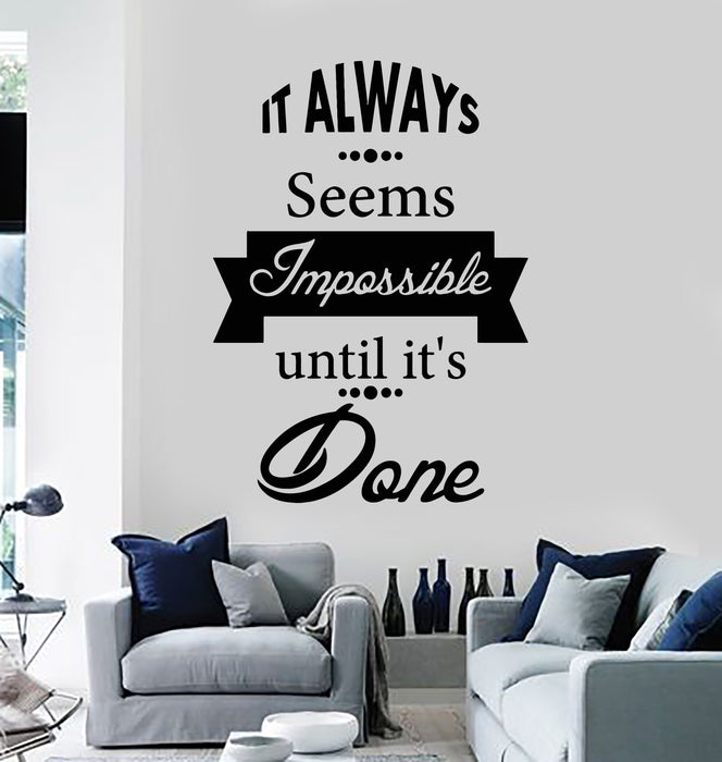 Vinyl Wall Decal Inspiring Quote Phrase Saying Words Home Decor Stickers Mural (g2647)