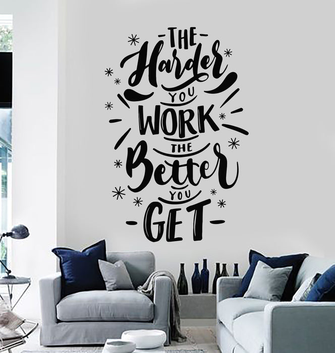 Vinyl Wall Decal Motivation Work Phrase Quote Room Home Decor Stickers Mural (g2625)