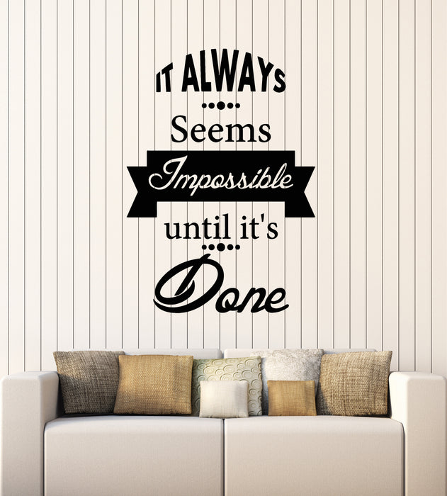 Vinyl Wall Decal Inspiring Quote Phrase Saying Words Home Decor Stickers Mural (g2647)