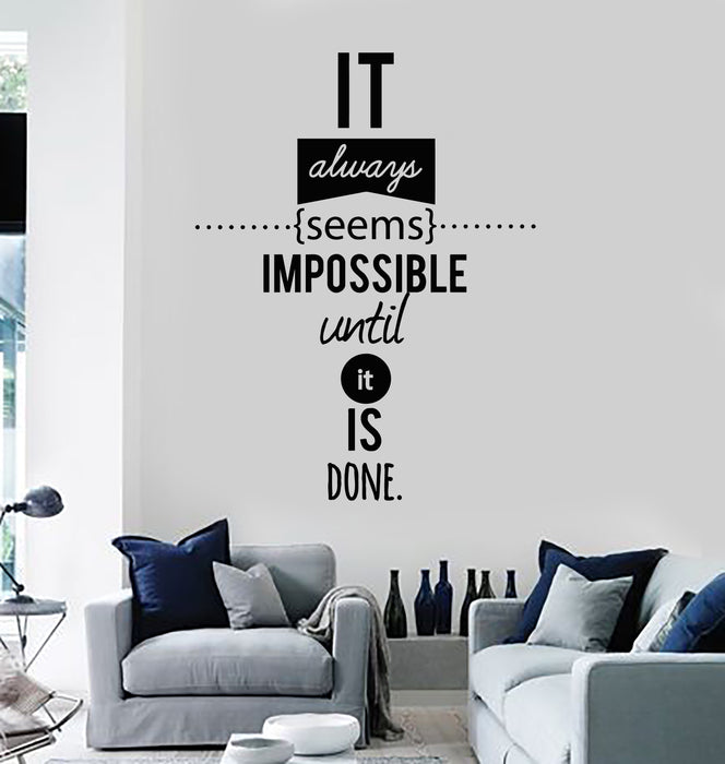 Vinyl Wall Decal Home Motivating Inspiring Quote Phrase Decor Stickers Mural (g2818)