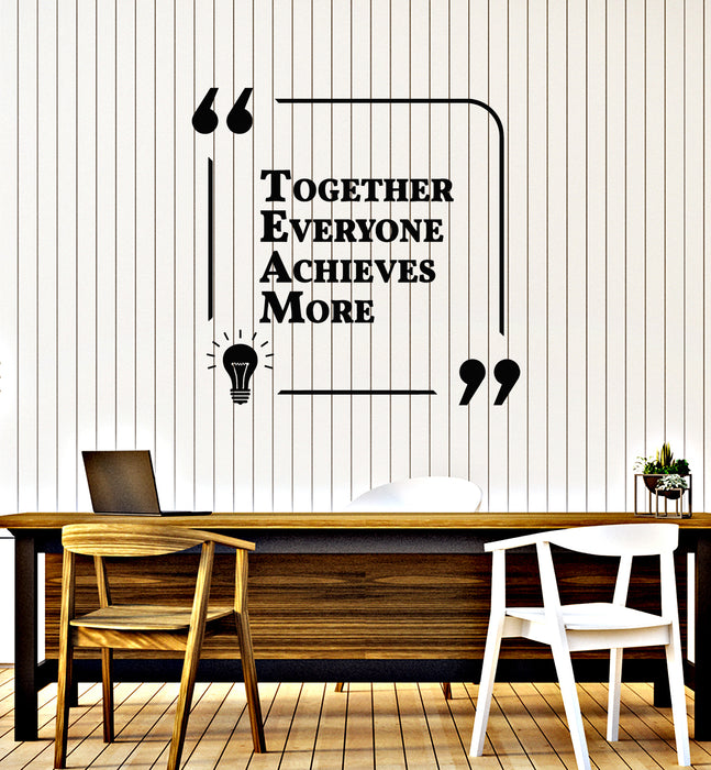 Vinyl Wall Decal Together Achieves More Inspiring Quote Words Stickers Mural (g4170)