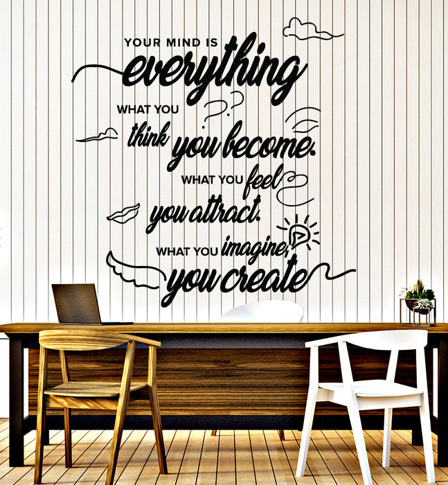 Vinyl Wall Decal Inspiration Quote Mind Phrase Room Home Stickers Mural (g5145)