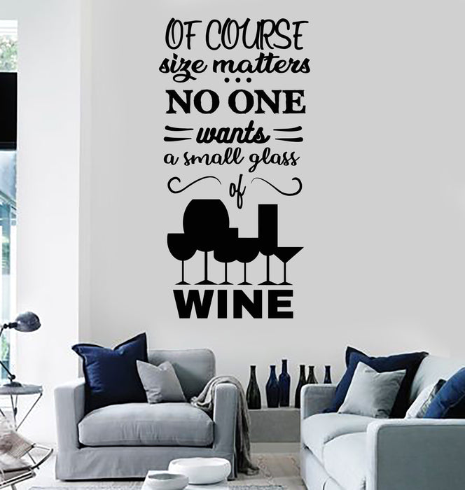 Vinyl Wall Decal Wine Funny Quote Alcohol Words Bar Wine Shop Stickers Mural (g5935)