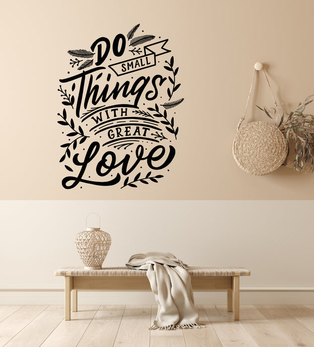 Vinyl Wall Decal Great Love Inspiring Quote Phrase Decor Stickers Mural (g6507)