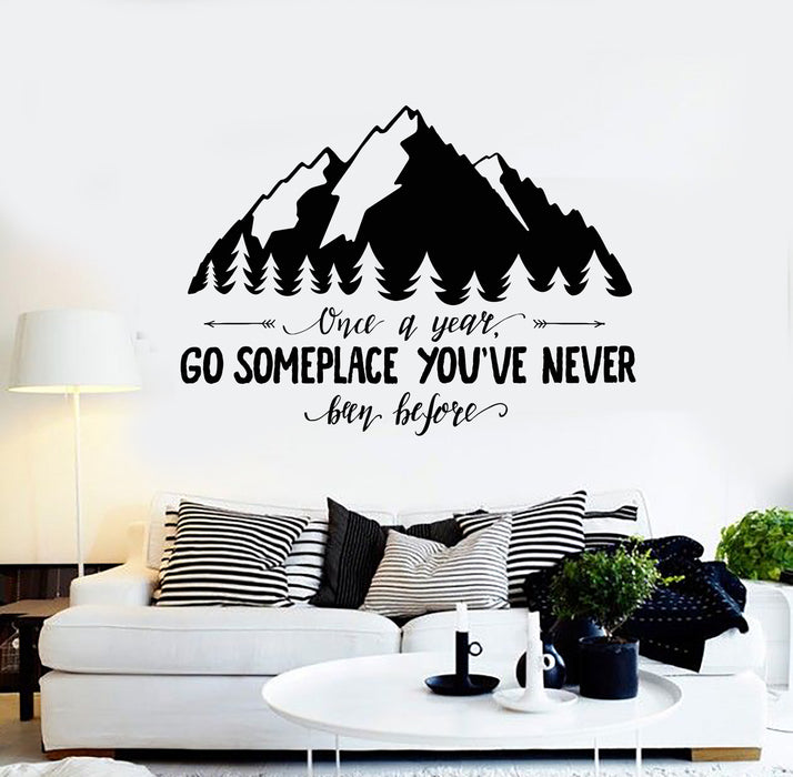 Vinyl Wall Decal Motivational Words Quote Mountains NAture Wildlife Stickers Mural (g6961)