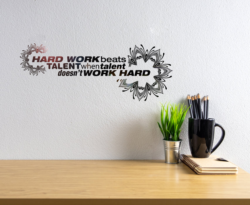 Vinyl Wall Decal Office Quote Hard Work Motivation Decoration Stickers Unique Gift (ig4292)