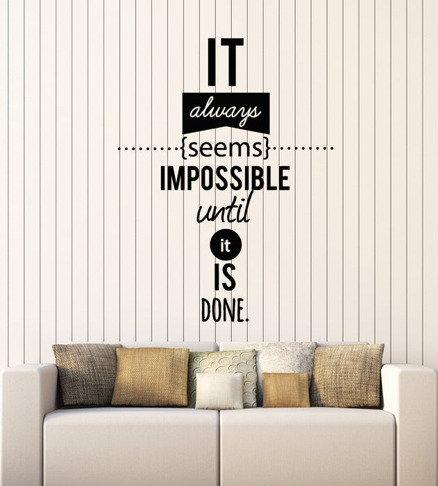 Vinyl Wall Decal Home Motivating Inspiring Quote Phrase Decor Stickers Mural (g2818)