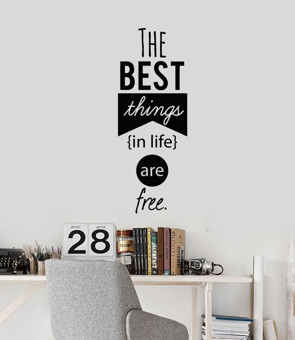 Vinyl Wall Decal Inspiring Quote Words The Best Things Stickers Mural (g3320)