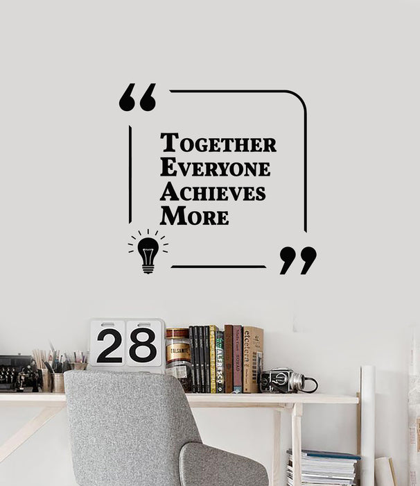 Vinyl Wall Decal Together Achieves More Inspiring Quote Words Stickers Mural (g4170)