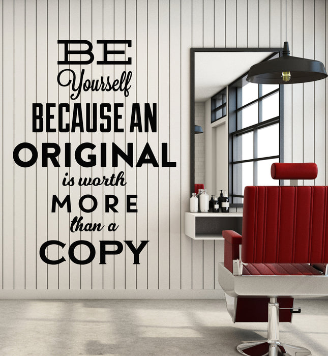 Vinyl Wall Decal Be Yourself Original Motivation Words Quote Stickers Mural (g5553)