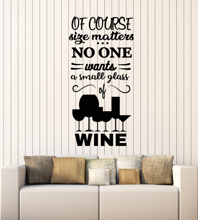 Vinyl Wall Decal Wine Funny Quote Alcohol Words Bar Wine Shop Stickers Mural (g5935)