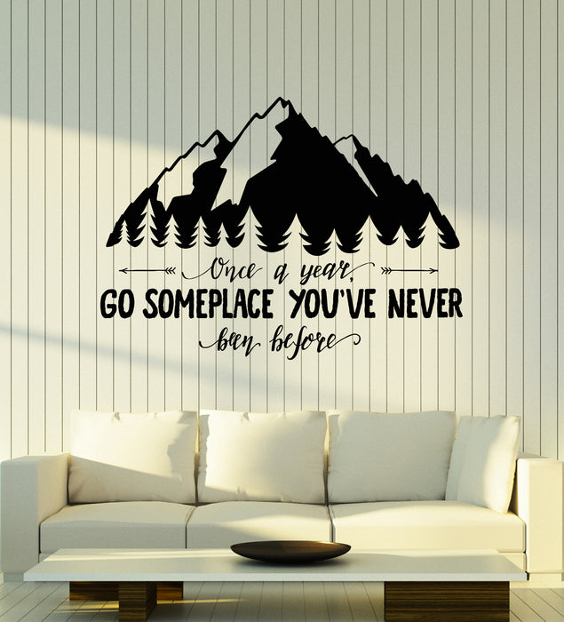Vinyl Wall Decal Motivational Words Quote Mountains NAture Wildlife Stickers Mural (g6961)