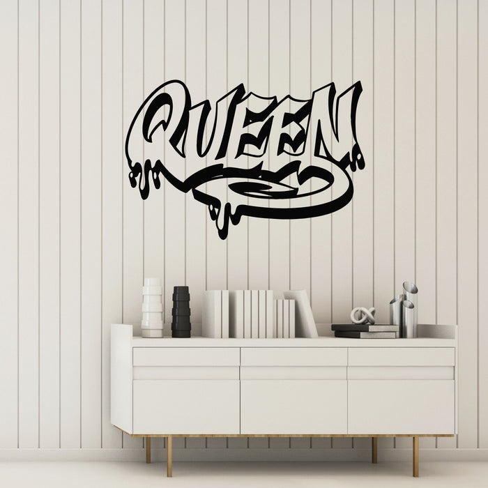 Vinyl Wall Decal Girl Room Queen Lettering Beauty Spa Salon Stickers Mural (g8247)