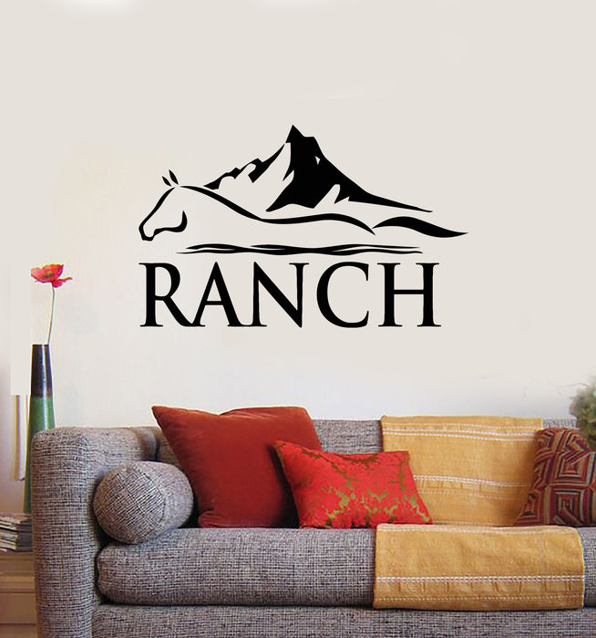 Vinyl Wall Decal Wild West Western Horse Animal Ranch Stickers Mural (g4212)