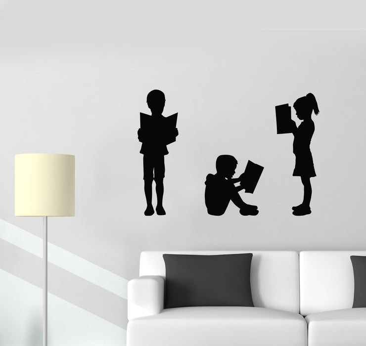 Vinyl Wall Decal Bookshop Children's Library Reading Room Books Stickers Mural (g1722)