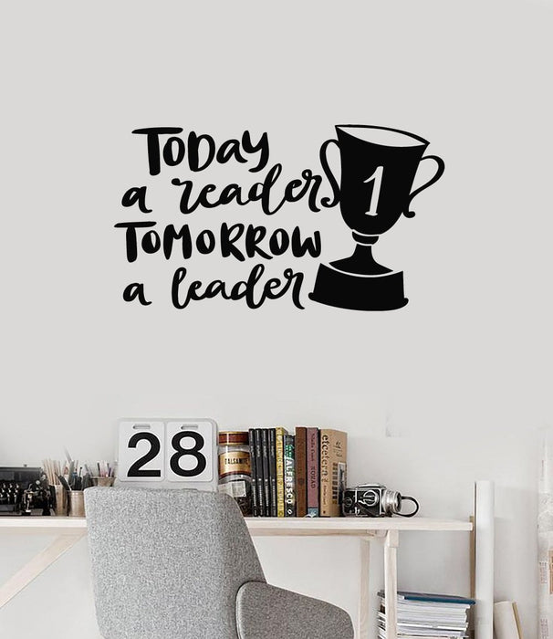 Vinyl Wall Decal Leader Quote Leadership Reading Lettering Inspirational Art Stickers Mural (ig5475)