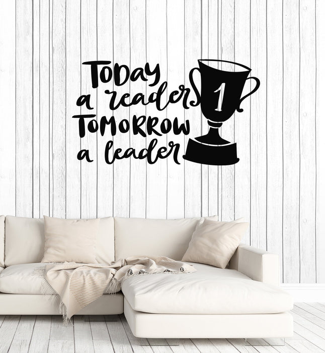 Vinyl Wall Decal Leader Quote Leadership Reading Lettering Inspirational Art Stickers Mural (ig5475)