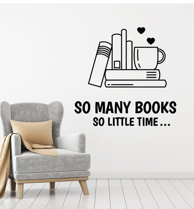 Vinyl Wall Decal Quote Books Love Kids Reading Room Corner Stickers Mural (g678)