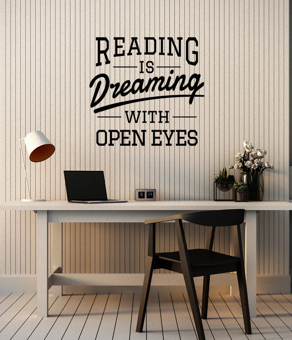 Vinyl Wall Decal Book Literature Reading Room Bookworm Quote