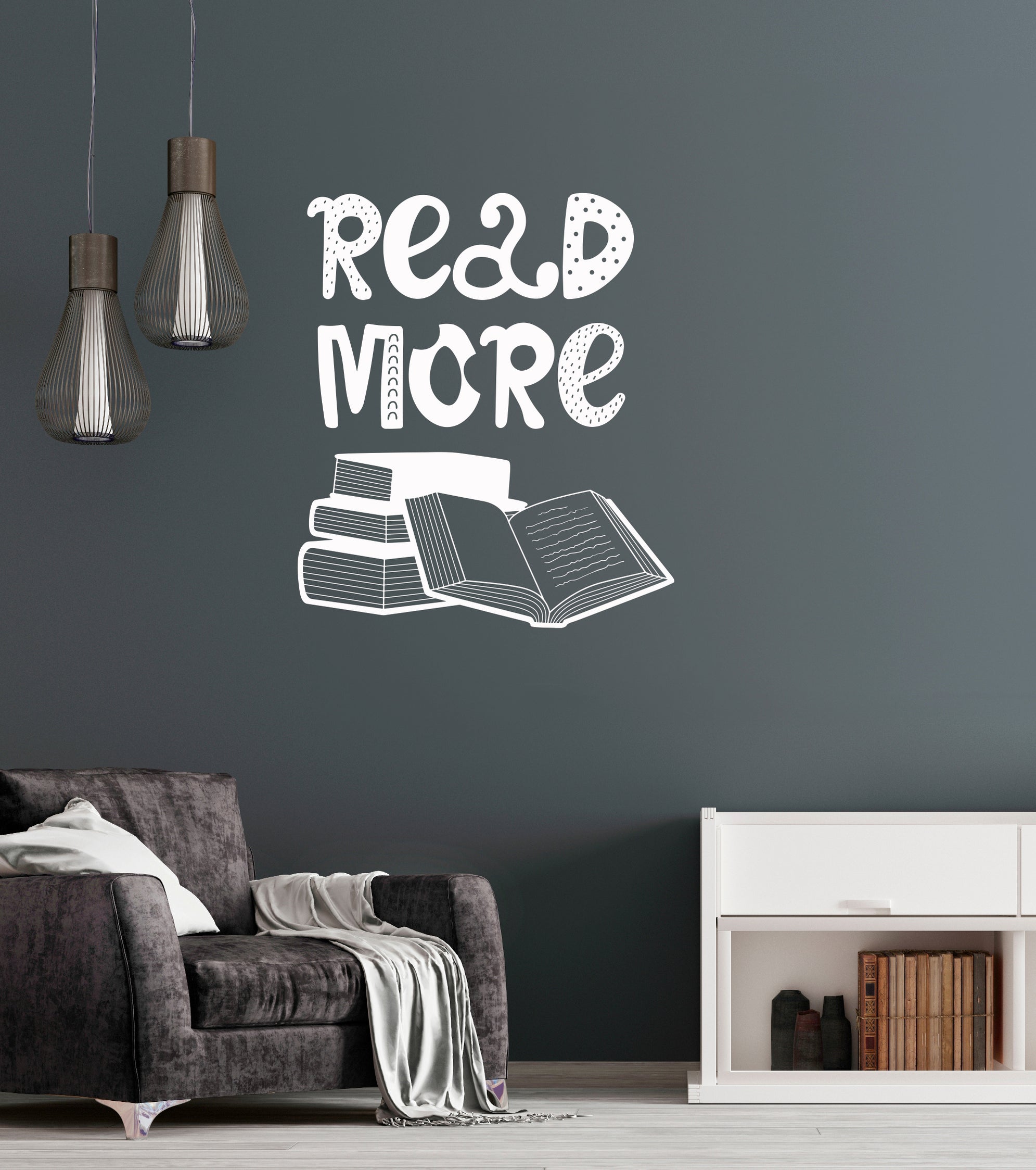 Vinyl Wall Decal Read More Books School Library Reading Room Corner De ...