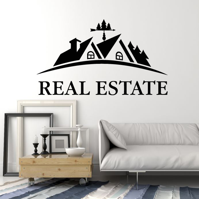 Vinyl Wall Decal House Real Estate Agency Realtor Decor Stickers Mural (g176)