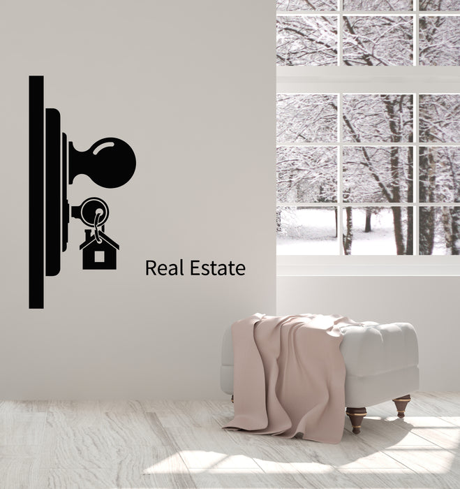 Vinyl Wall Decal Property Broker Agent House Keys Real Estate Stickers Mural (g1885)