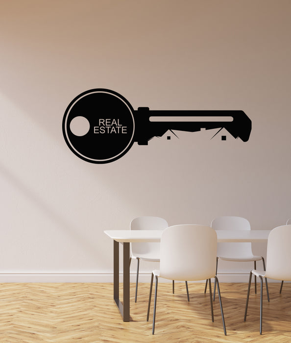 Vinyl Wall Decal Real Estate Key Agency Broker Mortgage Stickers Mural (ig6356)