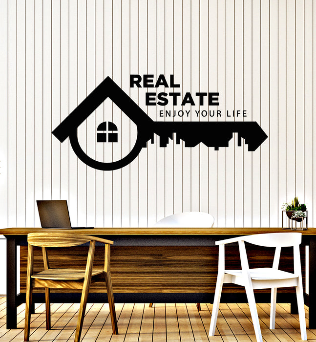 Vinyl Wall Decal Real Estate Enjoy Your Life Motivation Phrase Key  Stickers Mural (g7283)