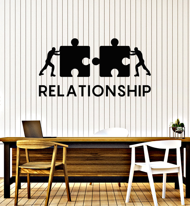 Vinyl Wall Decal Relationship Puzzles Office Space Decor Stickers Mural (g6280)