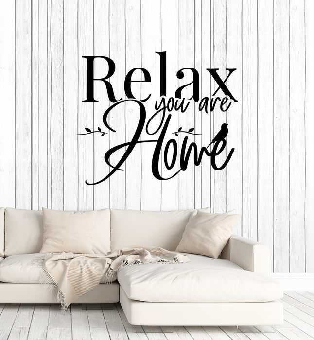 Vinyl Wall Decal Lettering Phrase Relax Home Interior Stickers Mural (g3090)