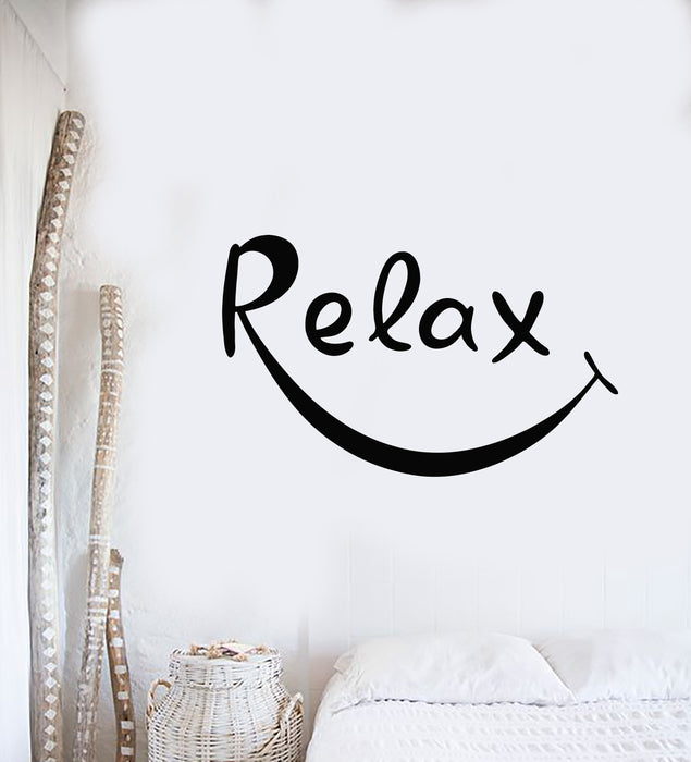 Vinyl Wall Decal Relax Relaxation Smile Spa Therapy Centre Stickers Mural (g4063)